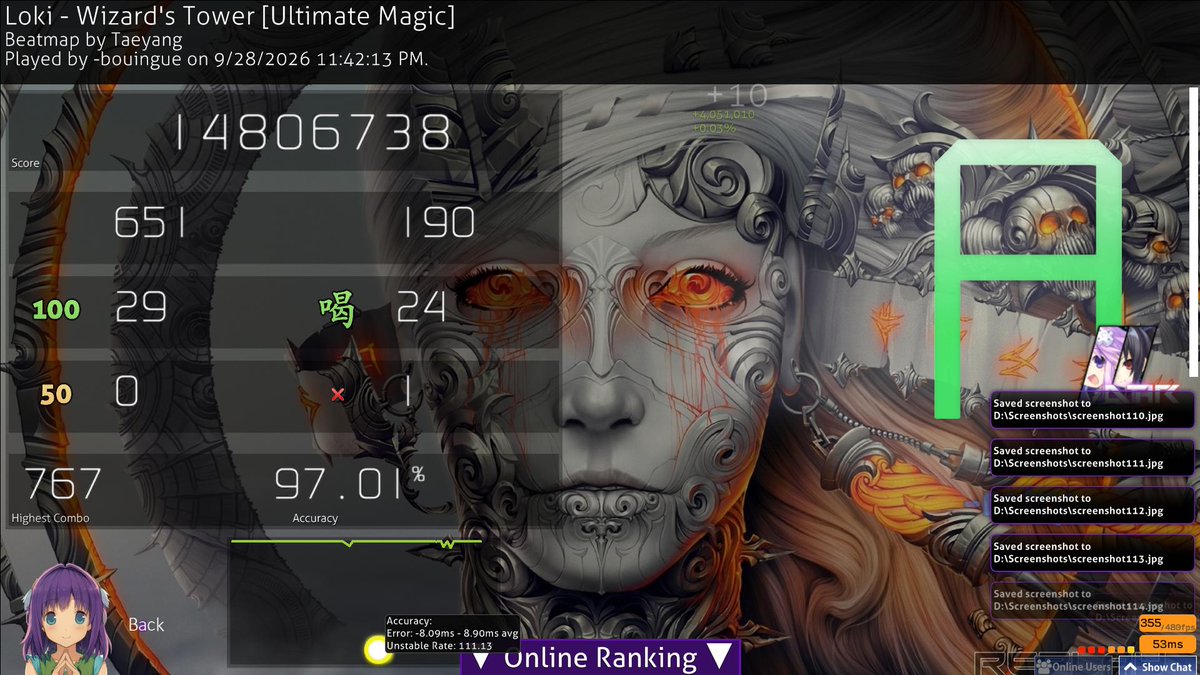 bouingue's tweet photo. 1188pp my best score ever and new top play this feels unreal https://t.co/IZC5SOcFYy