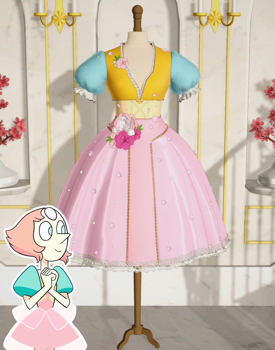 MariSpaghetti's tweet photo. Pearl inspired dress in #Dressmaker #stevenuniverse 🌟 https://t.co/FDKSc2ZVff
