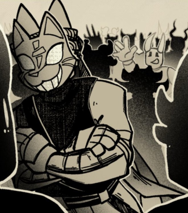 orcathenpenguin's tweet photo. Slingshot and Shuriken are so similar when it comes to their struggle for control and their identities/purpose in life. 

They both have such different views on how they want to live life that it’s slowly tearing them apart. Slingshot seems to have the upper hand in their— https://t.co/SzPEwK3i3N