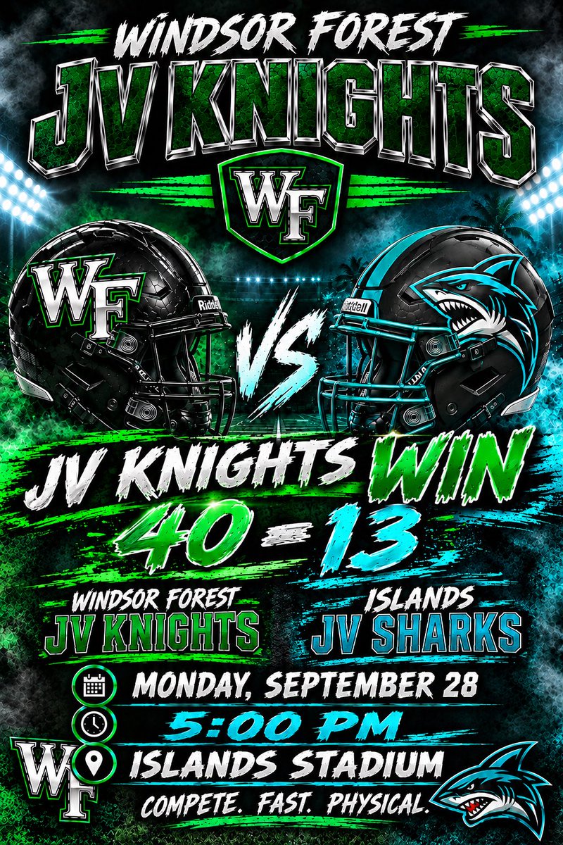 WFKnightsFB's tweet photo. Your JV Knights improve to 3-1-1 on the season. #Compete #setthestandard #everydaygiveeverything https://t.co/f8pQoBBSUI