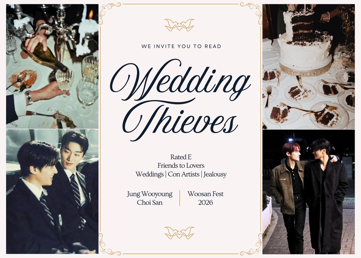 wxxsxnfest's tweet photo. Wedding Thieves

💍 Friends to Lovers
💍 Weddings
💍 Con Artists
💍 Jealousy

Link: https://t.co/tJyXWuQwjQ https://t.co/sp6CdQwxTh