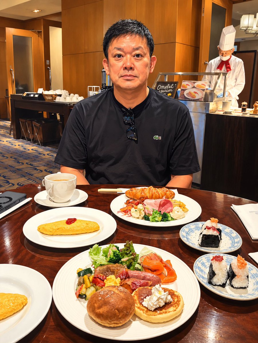 aloha5021's tweet photo. 本日大阪から奈良へ移動して奈良観光の
予定です。生憎の雨ですが行きは近鉄の
観光特急“あおによし”の席取れたので
楽しみデス。マリオットプラチナ特典で
レストラン朝食選んで大正解❗️
＃マリオットボンヴォイ　#シャエラトン都ホテル大阪　＃en https://t.co/9ySXDhdwxZ