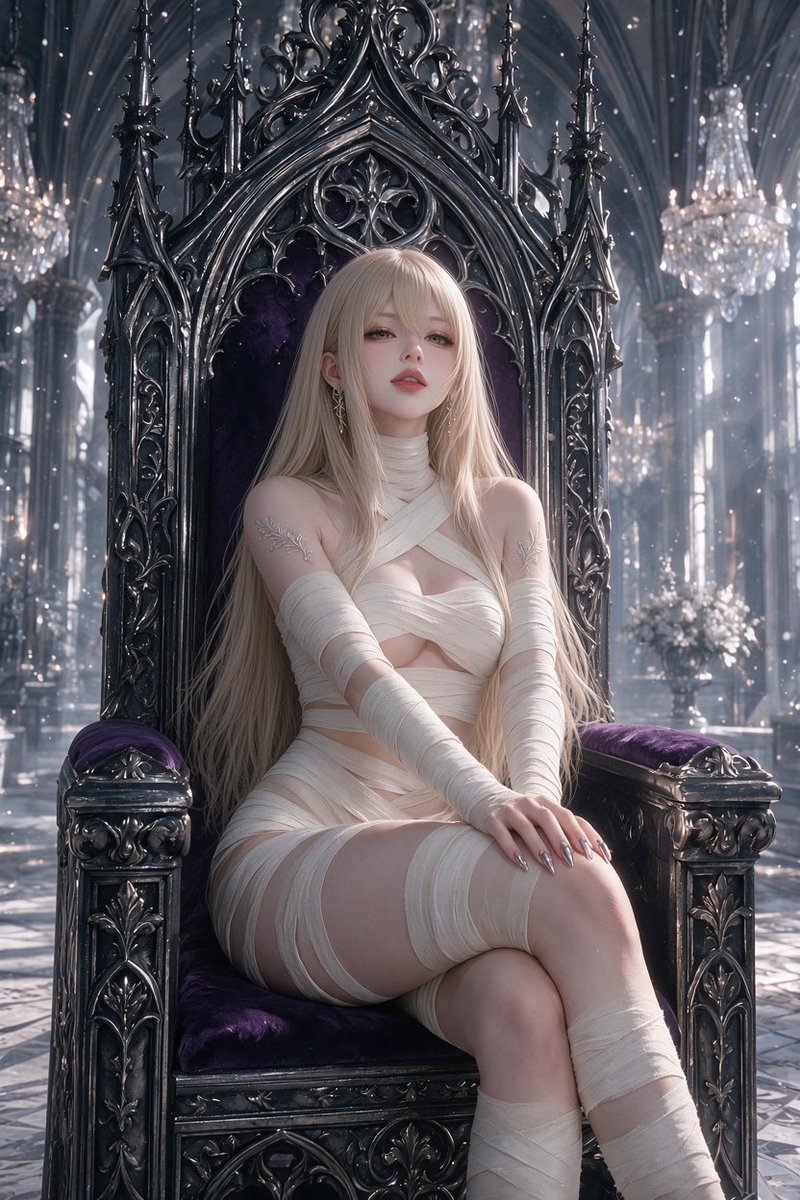 lemonrain_music's tweet photo. A bit late on my clock ... but what is time for #mummy anyways, right?
Happy #mummymonday everyone🍋
Have a great week 💛

#AIart #LemonRain #Lemon #OC #waifu #AIartcommunity #throne #pose https://t.co/PEkdhC8VW6