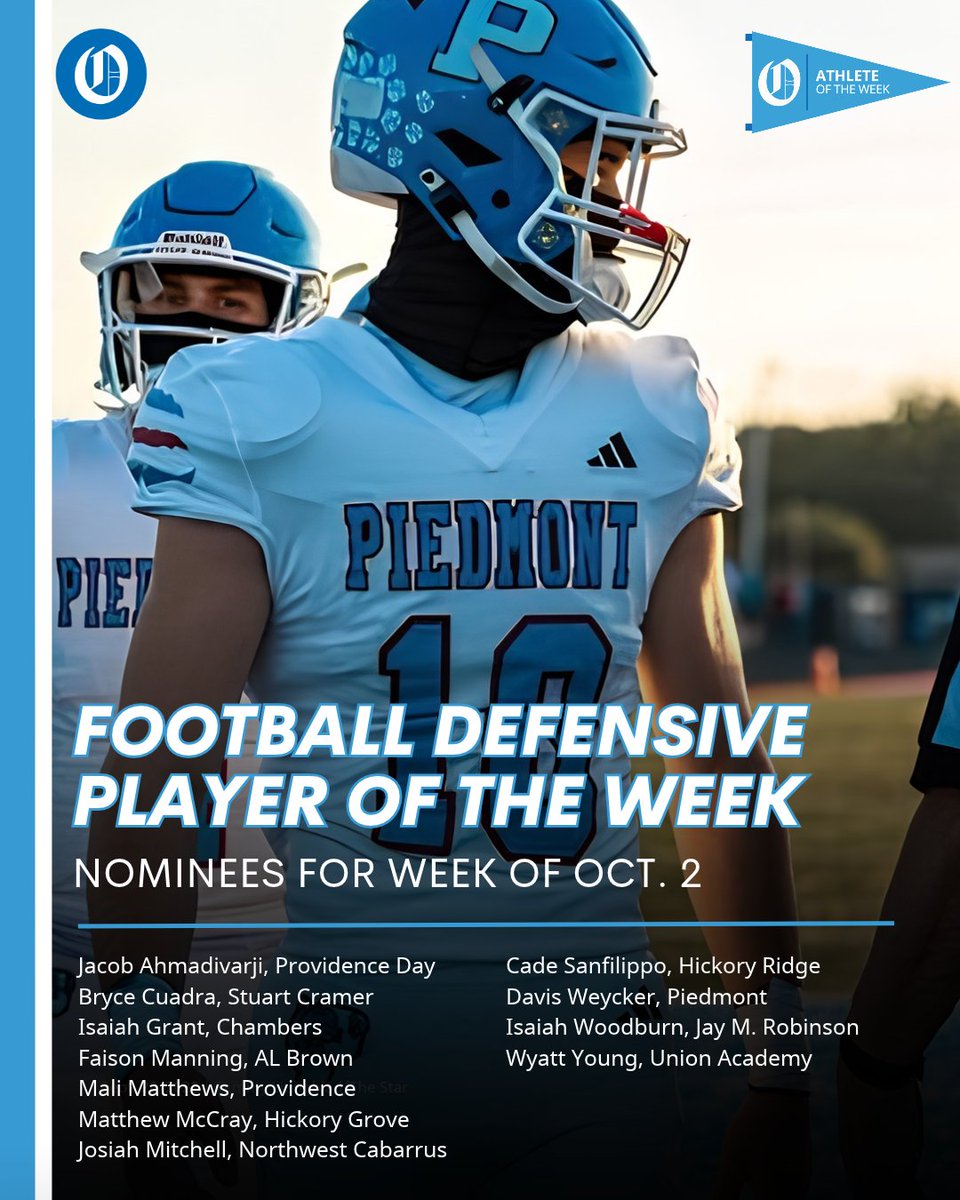 langstonwertzjr's tweet photo. Here are the nominees for The Observer's high school football defensive player of the week. The poll closes Friday at noon.

Vote now. Vote often. Vote at link below

https://t.co/G0bLCHM46F https://t.co/IIBcOJ3L1H
