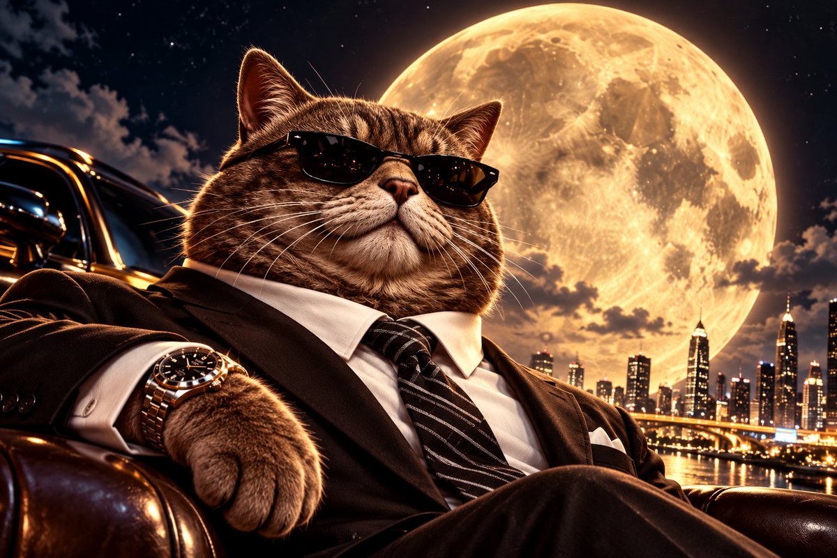 Fatcatsanon's tweet photo. $FATCATS - The Moon isn’t the limit. It’s just the beginning. 🌕😎🐱 https://t.co/UBBFS0bFco