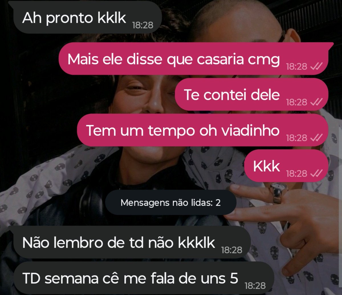luuhkyle's tweet photo. HAHAHAHAHAHAH marca sua amiga que tem um dia cada macho pra ela pegar 😅 https://t.co/O6SxPeYJKI