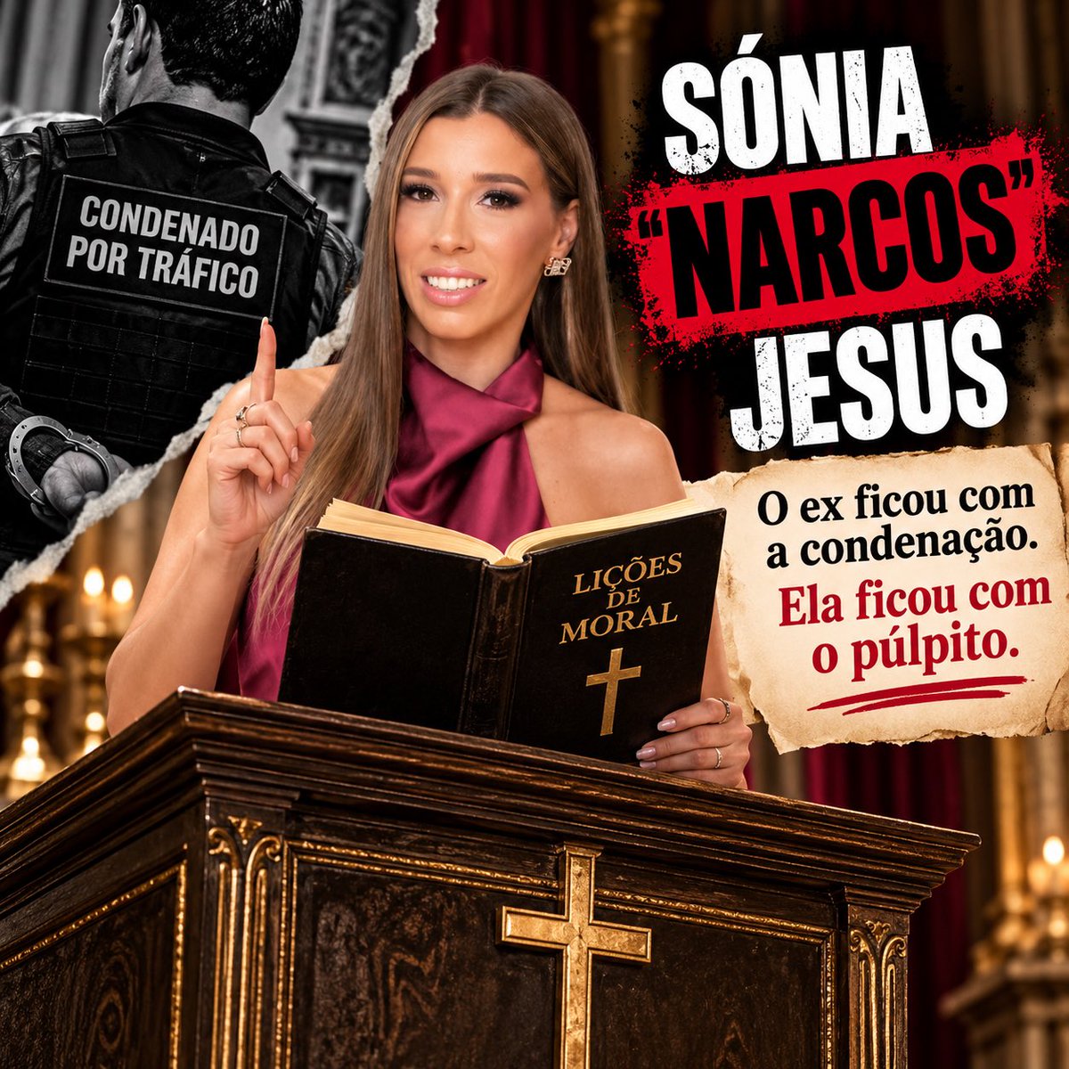 LadyBorralho's tweet photo. A Sónia acendeu o rastilho para defender o Chico da Tina, indignadíssima com a “falta de respeito” do Luís por questionar o discurso do “limiar da pobreza”. 😂

Logo ela, com um “ex-marido” condenado por tráfico, a subir ao púlpito para dar lições de respeito e moralidade aos outros.

Há quem tenha telhados de vidro. A Sónia “ NARCOS” Jesus resolveu subir ao dela para atirar pedras. 💀
#bbtvi #bballstars