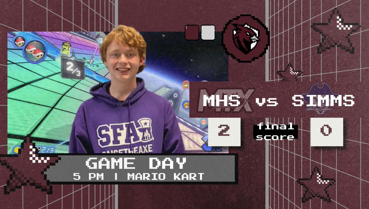 MaudTXesports's tweet photo. Week two, win two. Your Cardinal Mario Kart squad beat Simms 2-0 in the first matchup of the year! Way to go, Cards!
#MaudTXISD #PwrUpMaud https://t.co/qc3q03bmUd