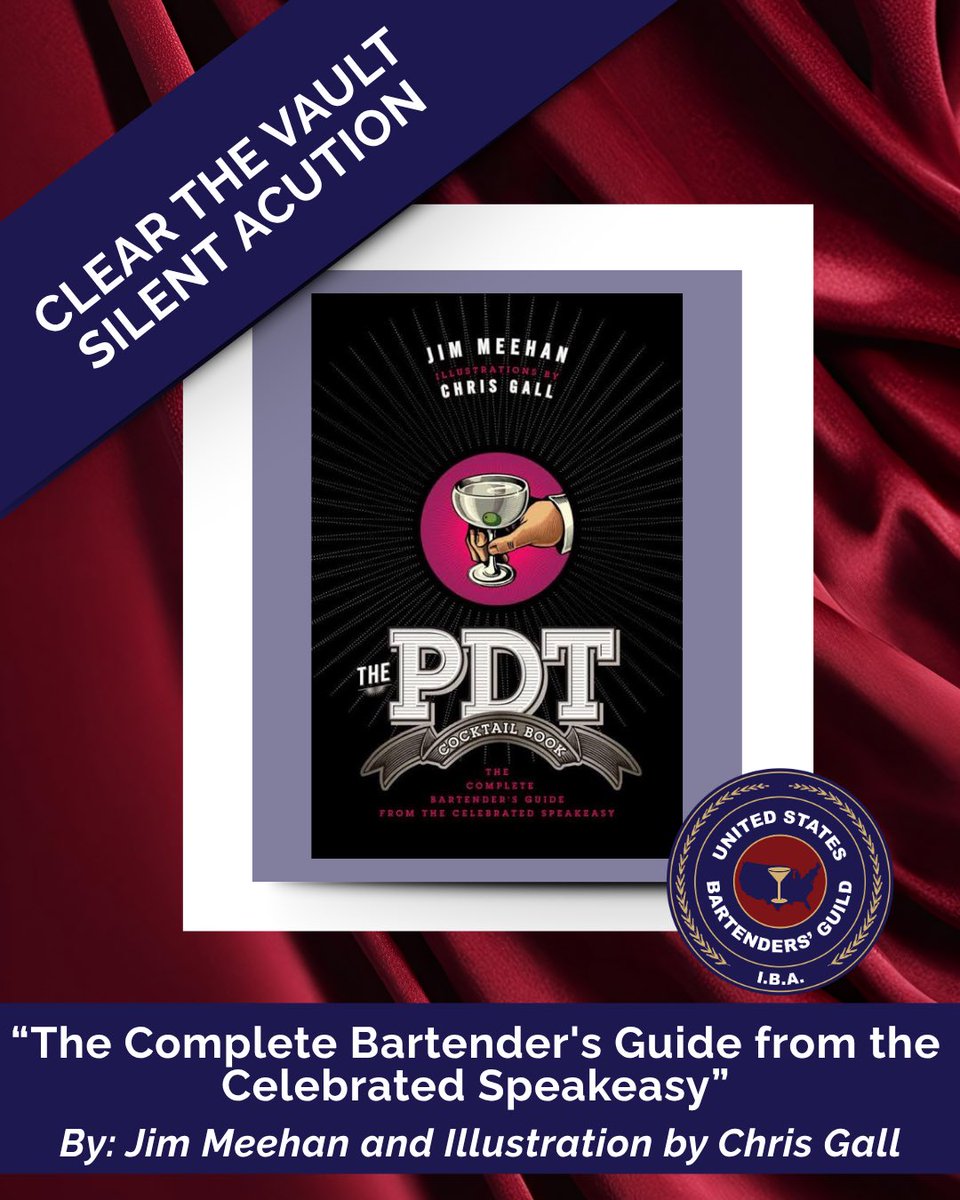 TheUSBG's tweet photo. AUCTION SPOTLIGHT! Clear the Vault!

Next up: THE PDT COCKTAIL BOOK BY JIM MEEHAN 🍸

A must-have for any home bar library, featuring recipes from the legendary NYC speakeasy.

Bid now + support the @USBGNCF: https://t.co/vx39WI0AjV https://t.co/2q8dGdlOGT