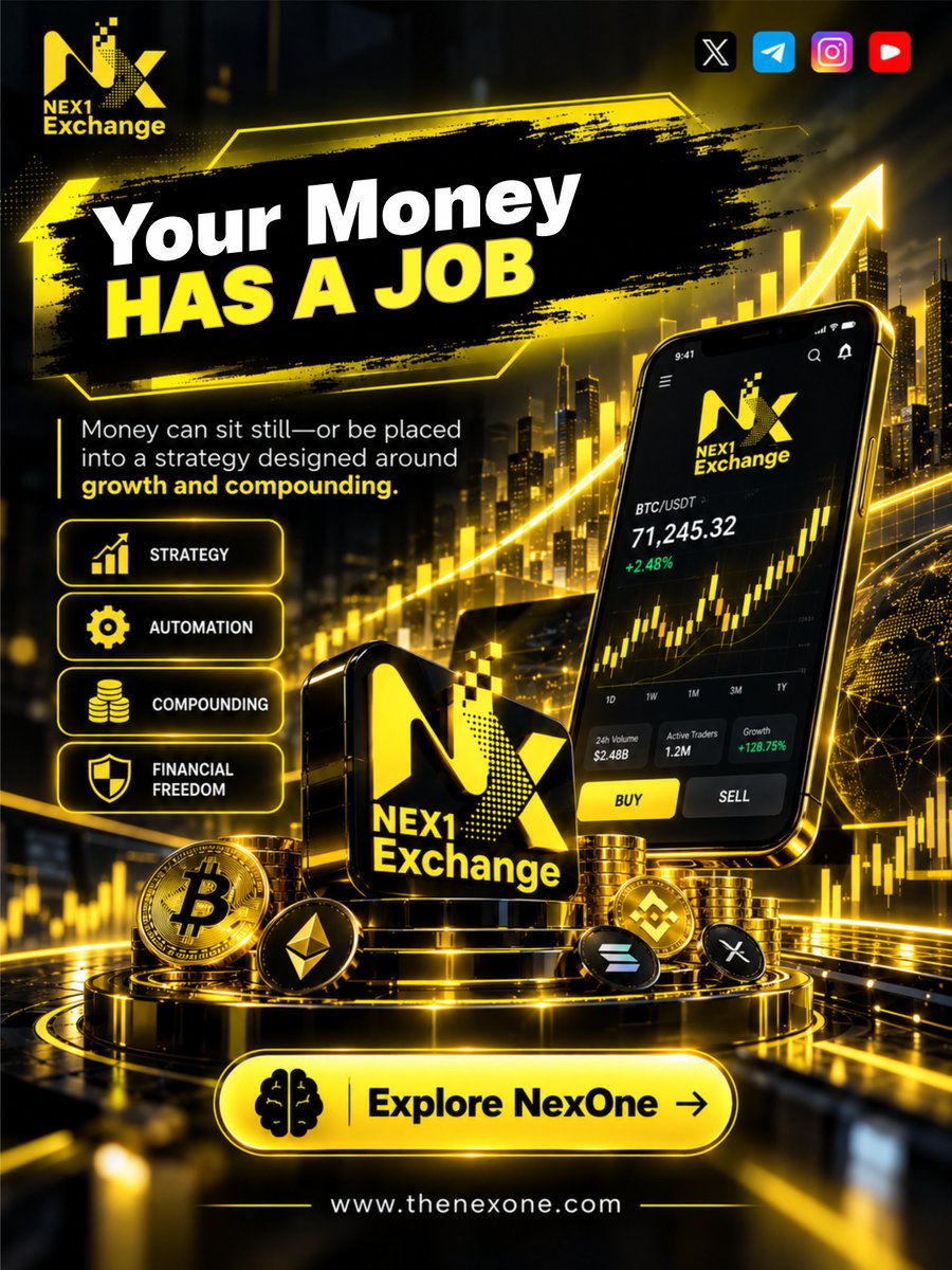 Nex1ex's tweet photo. YOUR MONEY HAS A JOB. 💰📈

Money can simply sit still—or it can be given a purpose through strategy, discipline, and a long-term approach.

Think beyond today.
Think beyond the next trade.
Think about what consistent growth can build over time. https://t.co/HWNAMTFvJo