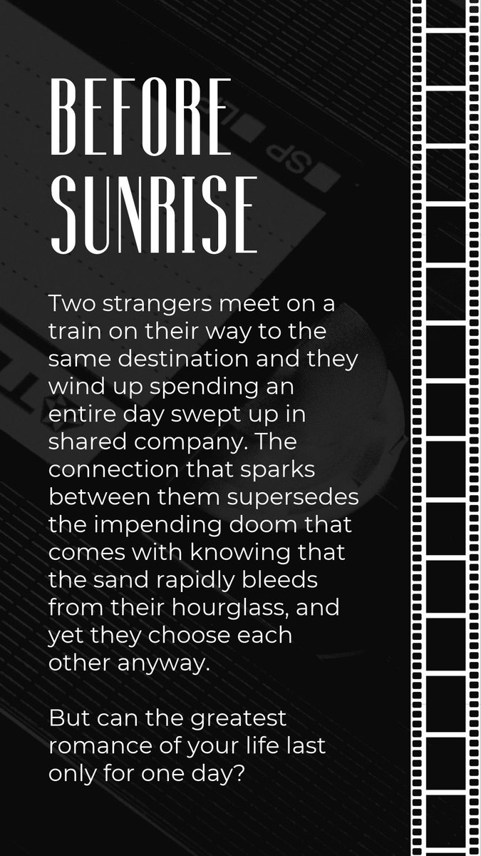 wxxsxnfest's tweet photo. Before Sunrise

🚃 Slice of Life
🚃 Strangers to Lovers
🚃 Meet-Cute
🚃 At First Sight

Link: https://t.co/xFUazn8bKF https://t.co/4Yq6WFJ8Jy