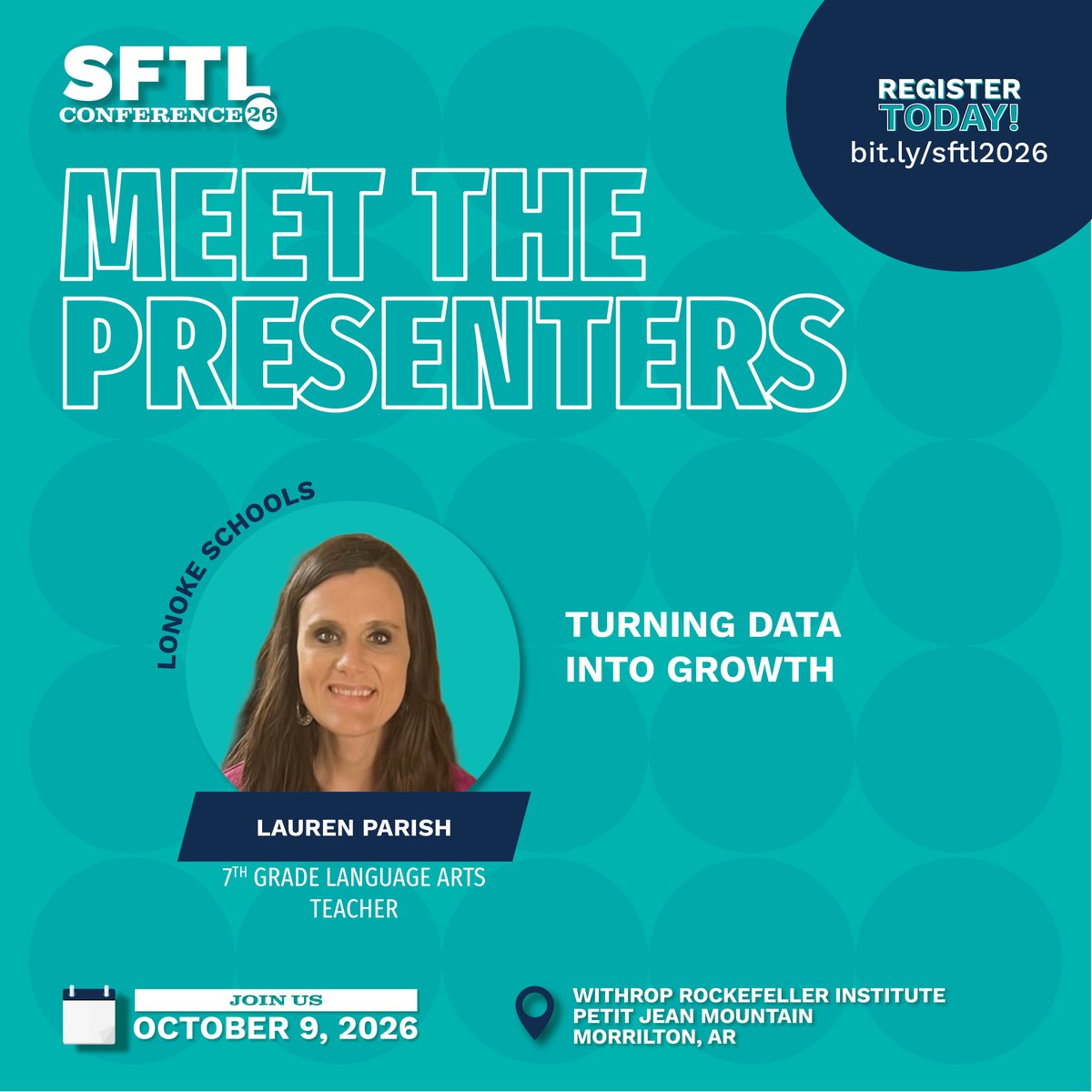 1ReformAlliance's tweet photo. SESSION SPOTLIGHT: We welcome ELA teacher Lauren Parish of @LonokeSchools to #SFTL2026 to discuss analyzing academic data to identify student needs and provide targeted intervention.
https://t.co/ylPmIlSfMc
#ARED #Data4Teachers #ProfesionalLearning #EarnPD #PDwithaView https://t.co/RQKljAOdgi