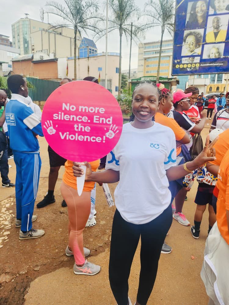 yeshealth1's tweet photo. ⚽️ Last Saturday in Yaoundé, @yeshealth1 took part in the Awareness Sport Work organized by @UN_Cameroon  led by RC @IssaSanogoUN, UN Women @RakyChaupin, UNV &amp; UNDP as part of #SDGWeekOfAction.

It also led a vibrant GBV awareness campaign, on #EndGBV. https://t.co/THEXgTr3YD