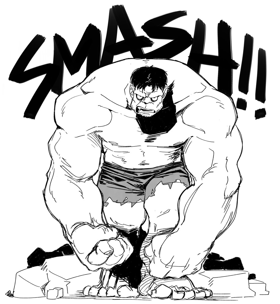 penguinwhodraw1's tweet photo. Hulk https://t.co/mDhIkjKxmk