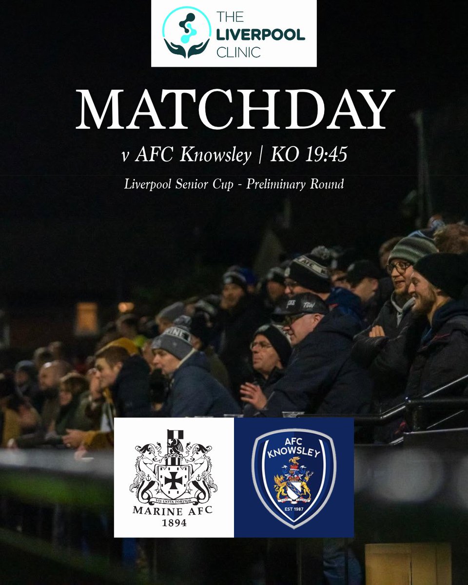 MarineAFC's tweet photo. MATCHDAY

🆚 | AFC Knowsley
🏆 | LSC - Preliminary
🗓️ | Tue 29 Sept 19:45
📍 | Marine Travel Arena
🎙️ | No comms
🎟️ | https://t.co/Pm81Wo8dZp

Sponsored by https://t.co/aCwfKOM5lq

#WeAreMarine https://t.co/yC2RbBVNTi