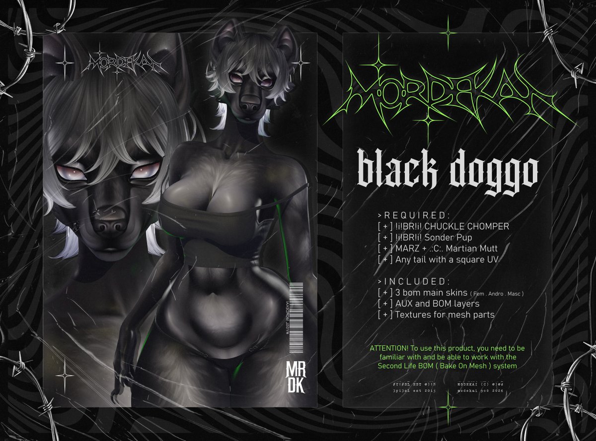 Ar4ieY's tweet photo. NEW! Y!3SL MRDK : WHITE DOGGO // Y!3SL MRDK : BLACK DOGGO
https://t.co/jtUnS8svzf
#SecondLife . #FurrySL https://t.co/7AqU41Ir1e