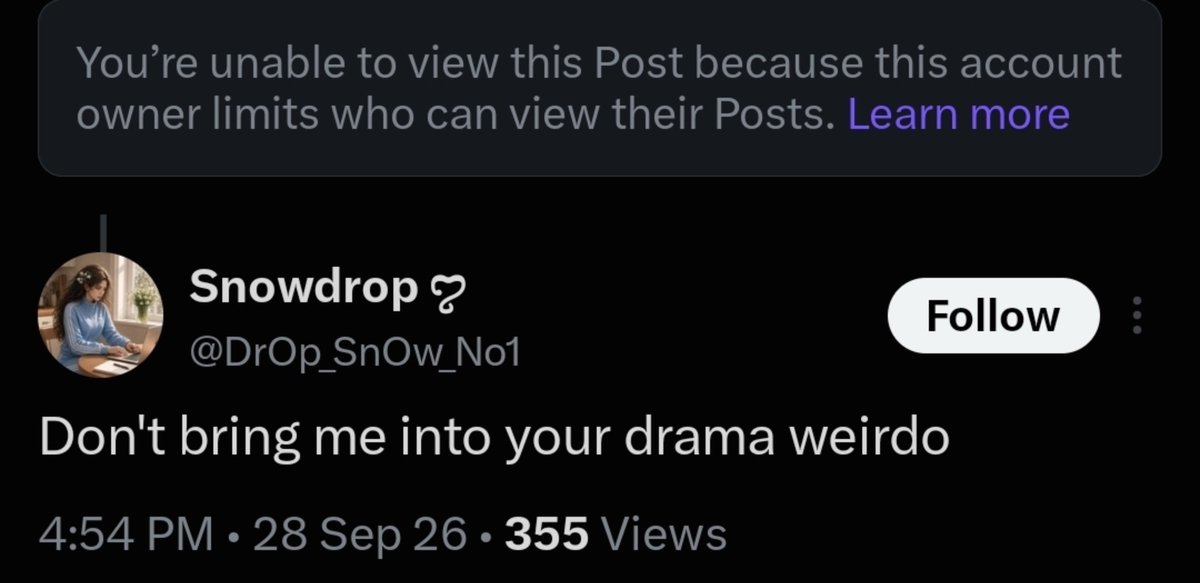 CharIatan3's tweet photo. @DrOp_SnOw_No1 I cannot see who you're berating. https://t.co/6eapvv6UiY