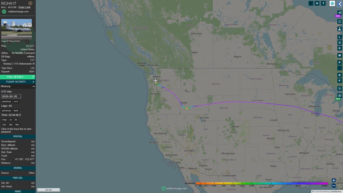 AIYeyENGDdJkjTr's tweet photo. Sept. 29, 2026
#Dover Air Force Base, Delaware #366th Fighter Wing, Mountain Home AFB ==> #Fort Lewis, Washington
#RCH417 #AE119A USAF C-17A Globemaster III https://t.co/HVjRx91gVW