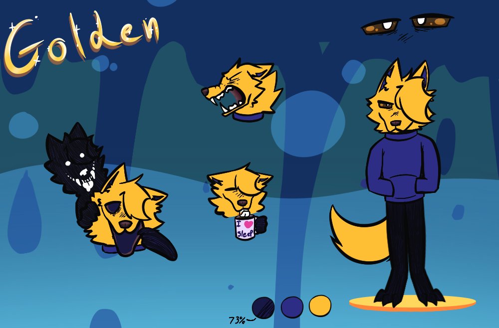23goldenwolf's tweet photo. Oldest sona I still stick with...thinking about their past makes me shrivel into a crumpled paper ball. Biggest and most notable glow up for me. https://t.co/tXFTKwfbUP