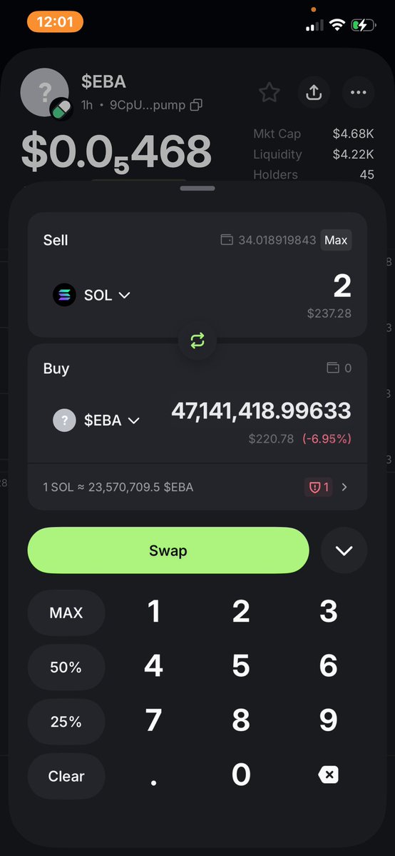 Objcrypt1's tweet photo. Blasting 2 $SOL into $EBA soon

waiting for yall to get in and start moving the charts

Paying for  Dex  Soon

Stack your bags and find an entry

Ca: 
9CpUgXgRqtZsYHKJvz87inJTbhTx1XvZZbhYxshZpump

If you miss $GARRI don’t miss this 

don’t say I didn’t tell you. https://t.co/GWCl3dN5GP