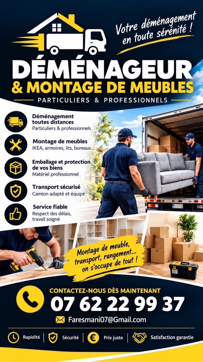Rp2uz's tweet photo. Pour les gens qui on besoins d’un déménageur monteurs de meubles un amie à moi a lancer ça dans le 95 tout seul avec les équipement qu’il faut n’hésitez pas si vous avez besoins 🙏 https://t.co/Q43bRzxNnc