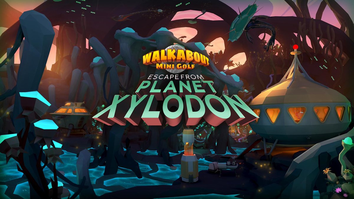 VoodooDE_Gaming's tweet photo. Walkabout Mini Golf's new DLC 'Escape from Planet Xylodon' releases on October 8. Are you planning to play it? #VR #WalkaboutMiniGolf https://t.co/VO53mmN2yQ