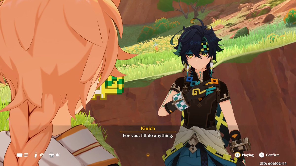 zodiac_magi's tweet photo. Told y’all Kinich was Traveler’s “male admirer” in Natlan. 

This wasn’t proof enough? lol https://t.co/JAHXvEJnTl