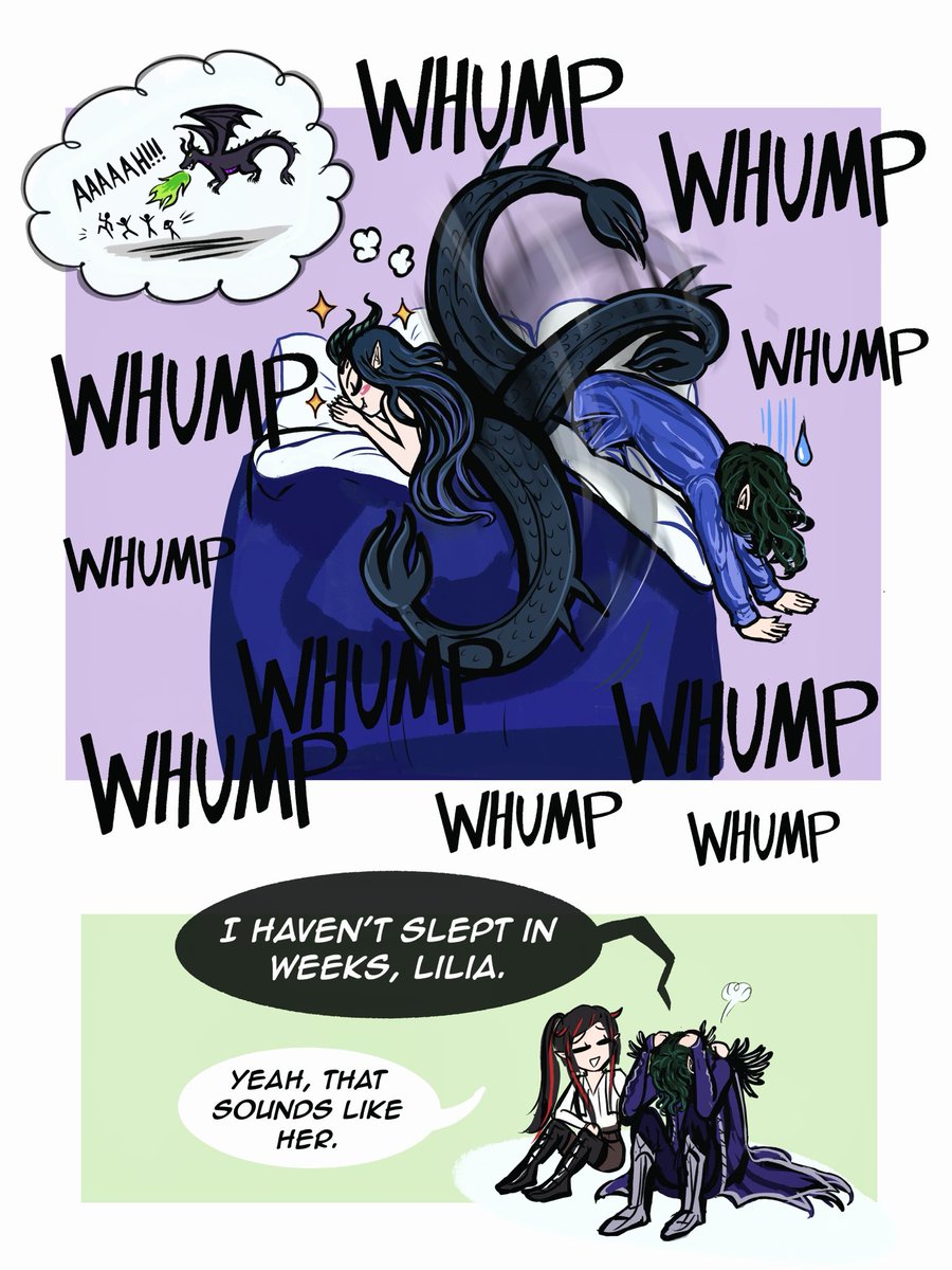musicalfever1's tweet photo. I love imagining Raverne and Maleanor's relationship, especially the way Lilia describes them "my dearest comrade... gentle and kind, incapable of cruelty"🐦‍⬛ vs "she's an absolute menace" 🐉 (affectionate)

#twst #twistedwonderland #maleanor #raverne #lilia https://t.co/ocor4y5ph4