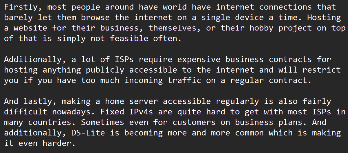 cruggdev's tweet photo. @TheDavidHasbun If you genuinely think that everyone can just host their websites at home, that's completely detached from reality: https://t.co/eJQNeGf06M