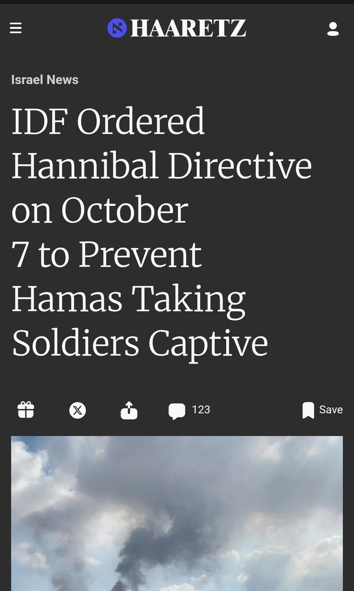 ktagseth's tweet photo. @RT_com Is that why Haaretz took down the report that said Oct.7 was a Hannibal Directive? https://t.co/XjRZPgARub