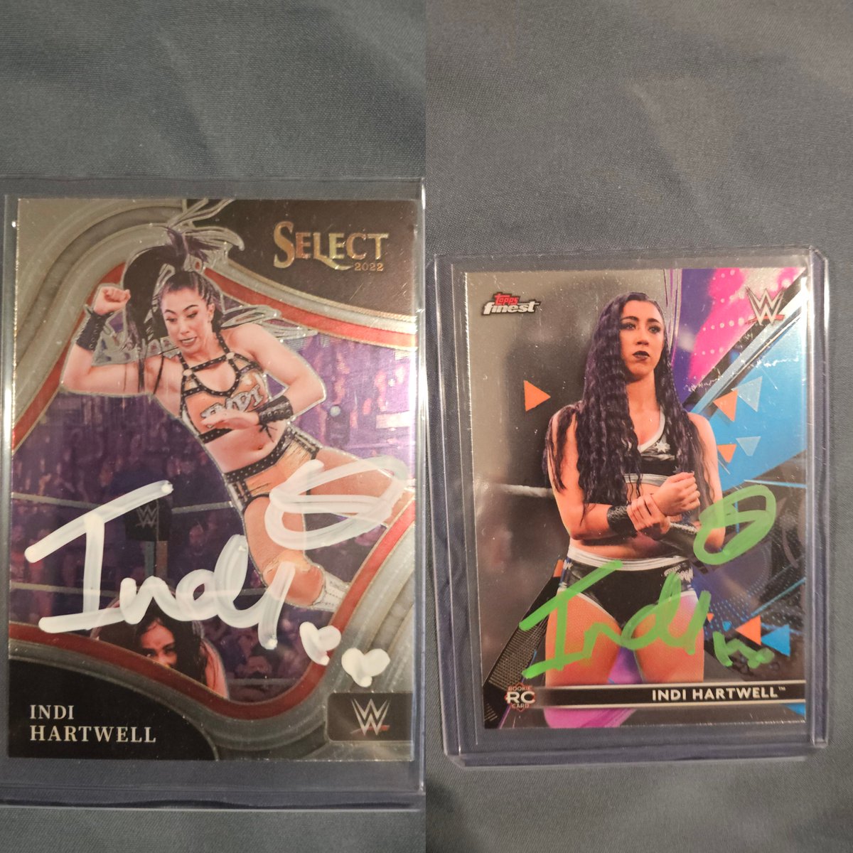 Jason_Gilliam05's tweet photo. Got my stuff from #indexWhatNot @indi_hartwell #SamuelShaw #DexterLumis show today. I got THE WAY @CandiceLeRae & indi dual signed panini card, Indi signed card #6 (Topps finest rookie card)Indi signed card #13 and signed InDex hoodie and they looks awesome amazing and cool. https://t.co/9xE7glb18j