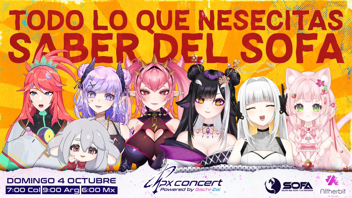 GachiZai's tweet photo. 🎶𝐂𝐨𝐧𝐜𝐢𝐞𝐫𝐭𝐨 𝐝𝐞 𝐯𝐭𝐮𝐛𝐞𝐫𝐬 𝐞𝐧 𝗲𝗹 𝗦𝗢𝗙𝗔🎤
Emocionado por los conciertos de #KPXREVOLT y #RESISTER en el @multiversosofa ?🎊
Pues no te pierdas este domingo cuando algunas de las chicas del concierto compartan toda la informacion del mismo en directo! ✨ https://t.co/n34RrOmFLU