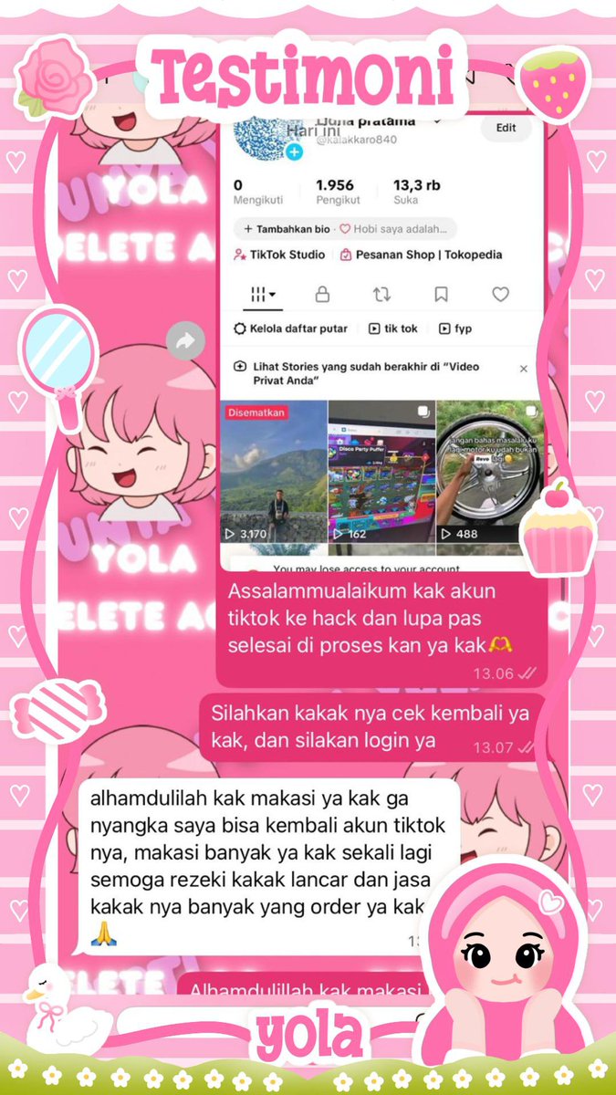 cyanisy's tweet photo. READY JASA❕

📍jasa hapus akun
📍jasa pemulihan akun &amp; balikin akun lupa pasword/ke hack
📍jasa lacak lokasi
📍jasa sadap wa
📍jasa lacak hp hilang by no hp/imei/akun
📍jasa hack/pulihkan chat wa
(email,ig,wa,twiter/x, fb,linkkedin,tiktok,dll.)

PROSES FAST &amp; WA DI BIO
#zonauang https://t.co/cYKrQatPvE