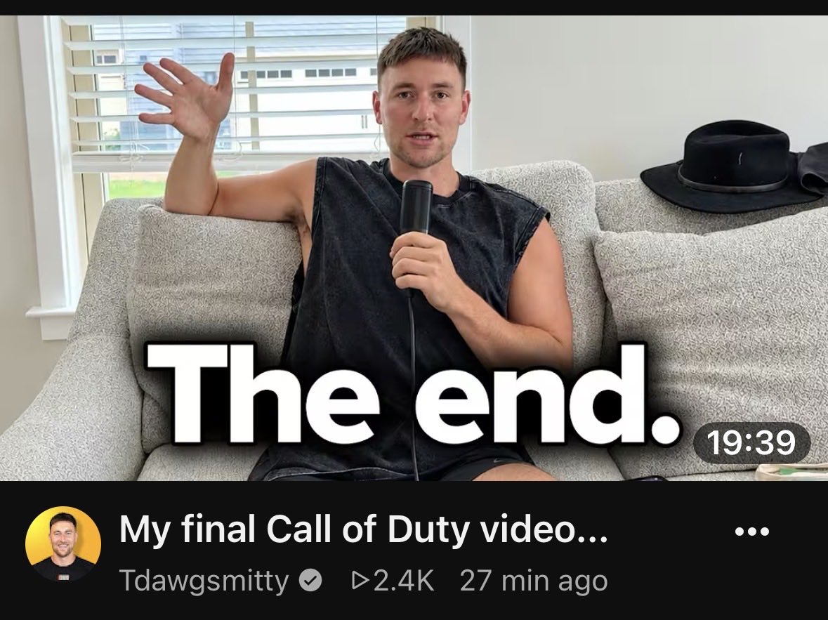 DynahTalks's tweet photo. This is HUGE. If @tdawgsmitty blows up more off another game or series, more creators are definitely gonna follow. 

Call of Duty is on its last legs. https://t.co/kNsAcn7kPc