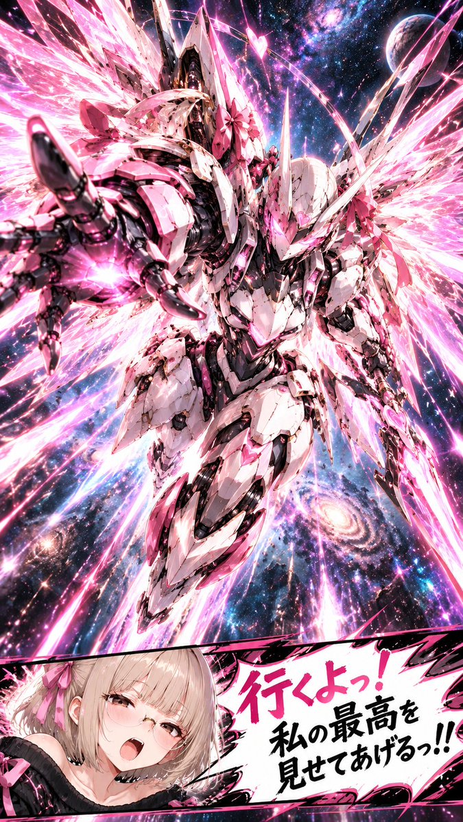 uhaoke_stamp's tweet photo. #全クリエイターに告ぐロボットの作品を解放せよ
#うはおけプロンプト

お見かけしたので乗ってみる☺

チャッピーにキャライラストを添付し、プロンプトを実行すると…

キャラをイメージしたかっこいいロボットのイラストができるぞ🤖✨

熱い叫びも追加されちゃうぜ〜！！

プロンプトはALTとコメント欄♪