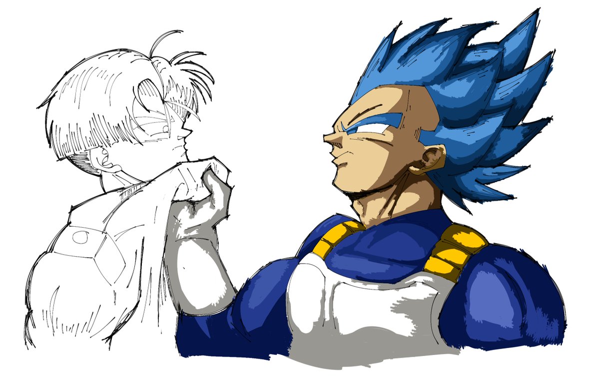 ZackGoWee's tweet photo. I think I like animating now. Pro animator, don't kick my ass, please :P. 

Also here's Vegeta and Trunks, drew this shit in class cause bored. https://t.co/EdXwDOjnUX