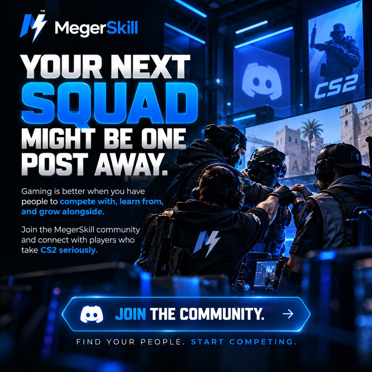 Meger_Skill's tweet photo. 🎮 Your next squad could be one post away.

Find players who match your energy, compete harder, learn faster, and grow together. 🔥
Join the MegerSkill community and connect with CS2 players who take the game seriously.
⚡ Find your people. Start competing.

#CS2 #CounterStrike2 https://t.co/gZJOK5ep8l