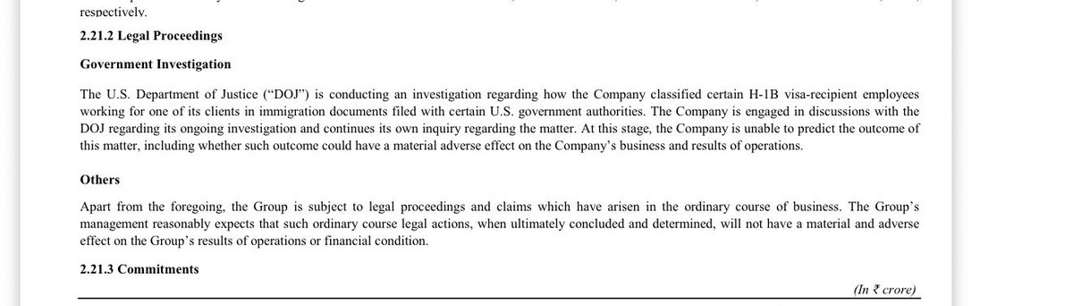 SanDiegoKnight's tweet photo. 🚨 INFOSYS IS UNDER AN ACTIVE DOJ INVESTIGATION INVOLVING H-1B FILINGS.

This is not a rumor. Infosys disclosed it itself.

In its 2026 financial filings, Infosys says the Justice Department is investigating how the company classified certain H-1B employees working for one of its clients in immigration documents filed with U.S. government authorities. 

Infosys says it is in discussions with DOJ and conducting its own inquiry. The company says it cannot yet predict the outcome. 

And this investigation is apparently still active. Infosys repeated the same disclosure in its June 30, 2026 quarterly filing. 

Now I’m seeing anecdotal reports claiming some Infosys H-1B extensions aren’t being approved.

I have NOT found evidence connecting the two.

But given the active DOJ investigation, I want to know:

Are Infosys H-1B workers seeing unusual RFEs, delays or denials on extensions right now?

If you have firsthand information, DM me. Please redact personal information.

https://t.co/BkeKyRXPBA