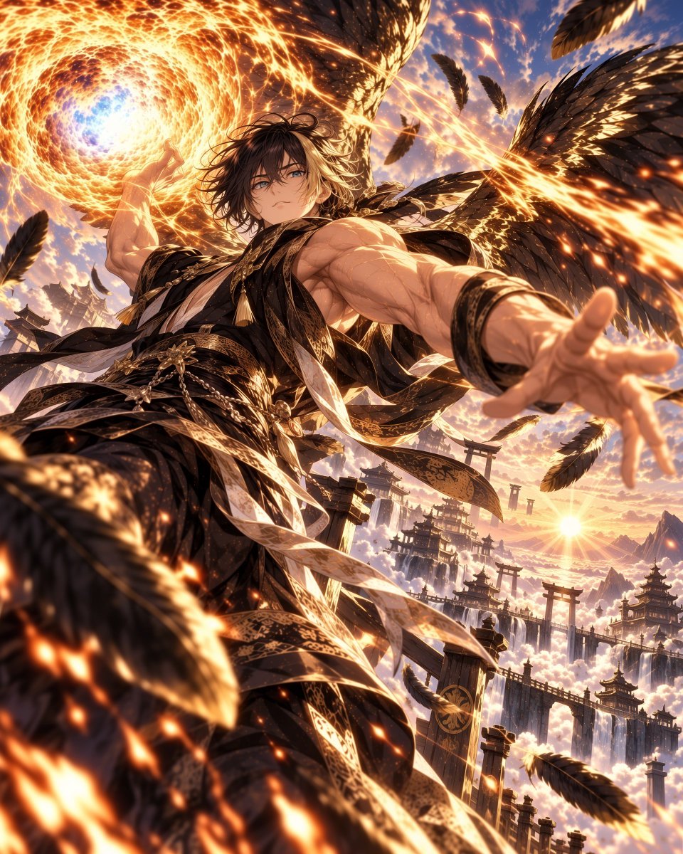 U_GeKiMaRu's tweet photo. 天草アークエンジェルで
#おはようファイアボール 🔥

「魔力で撃つだけじゃない。
今日は、この腕でぶん投げる」

普段の斬撃を封印し“肉の日”仕様で、
筋力ごと火球へ乗せて叩き込む💪🔥

《天筋炎投》

巨大ファイアボールを抱え、
全身の力で朝へ投げ放つ―― https://t.co/xl6H26bNXY