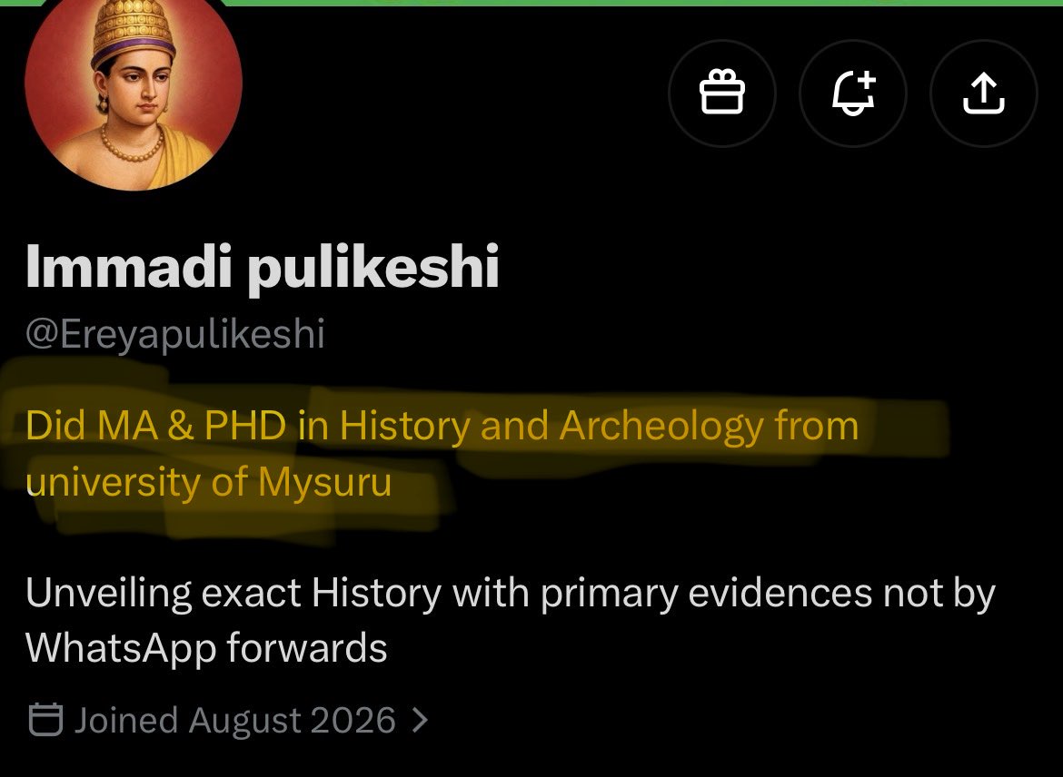 Parabrahman47's tweet photo. Fact Check:

Gozalavidu (Podili) stone inscription by Idumakanti Gangi Reddi (local officer to Bukka), (issued c. 1314 CE) clearly states Bukkaraya Odeya ruling Nellore as chieftain.

This clearly establishes, Bukka as a subordinate of Imperial Kakatiyas under Emperor Prataparudra Deva (c. 1289–1323 CE). 

Kanchi to Bellary to Raichur was then under Kakatiyas. Hoysalas had marital relations with Kakatiyas. 

Harihara and Bukka worked as treasurers to Kakatiyas (Nunez too confirmed it). 

Post Kakatiya fall, Kampli too fell immediately and Harihara and Bukka were captured as prisoners of war by Tuglaq armies and were converted to Islam. 

The 75 Nayaks of Andhra Desa united under the great Prolaya Nayaka to avenge Prataparudra.

Musunuri Nayaks re-established Warangal back as capital, defeating Delhi sultanate. 

Converted Harihara and Bukka, were sent by Delhi back as Governors (just as they sent converted  Gannama Nayak (aka Malik Maqbul Telingani) were reconverted back to Hinduism by Sage Vidyaranya Svami of Warangal (who later became Shankaracharya of Sringeri) under Musunuri Nayaks. 

Backed by 75 Nayaks, Harihara and Bukka were selected to lead the new Vijayanagara Empire. 

The same Nayaka System of Kakatiyas was carry forwarded as Amara Nayaka system in Vijayanagara. 

And I can’t believe your profile says you have an MA, PhD in History! 

Until now, I thought only Dravidoids and Olata historians could produce such takes. You have certainly changed my opinion on Universities in Karnataka. 😄

Do not comment without proper research on my TL. 

#Vijayanagara #TFI #OG #Telugu #Andhra #Telangana #History #India #Karnataka #Kakatiyas #Culture