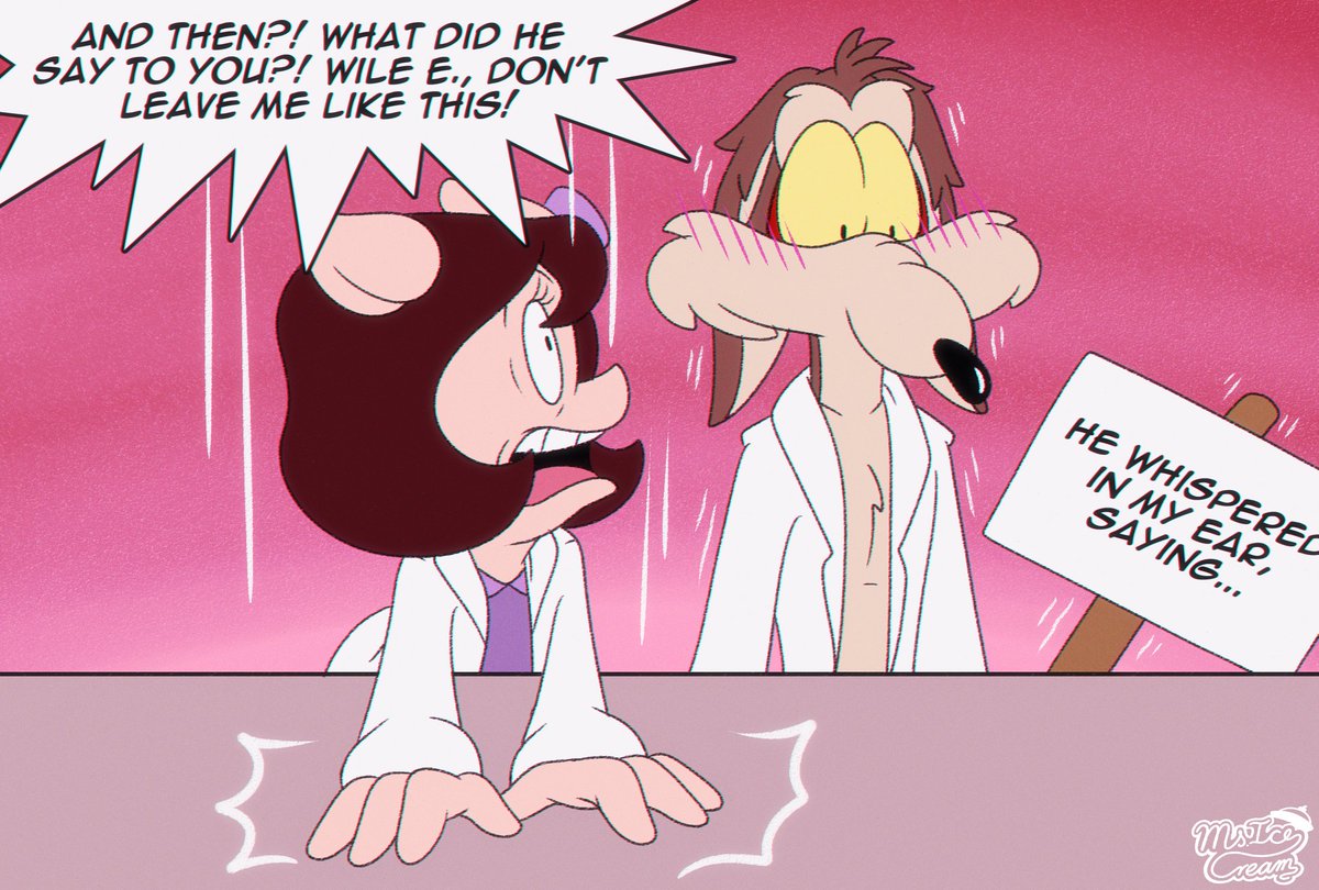 Ms_Ice_Cream's tweet photo. Cliffhanger!

I know what he said to him, but I won't tell you 😈

#wileroadㅤㅤ #Roadrage #looneytunes https://t.co/ORfaGG1tlM