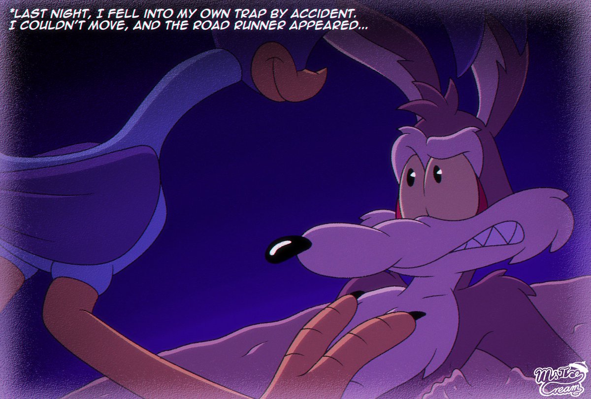 Ms_Ice_Cream's tweet photo. Cliffhanger!

I know what he said to him, but I won't tell you 😈

#wileroadㅤㅤ #Roadrage #looneytunes https://t.co/ORfaGG1tlM