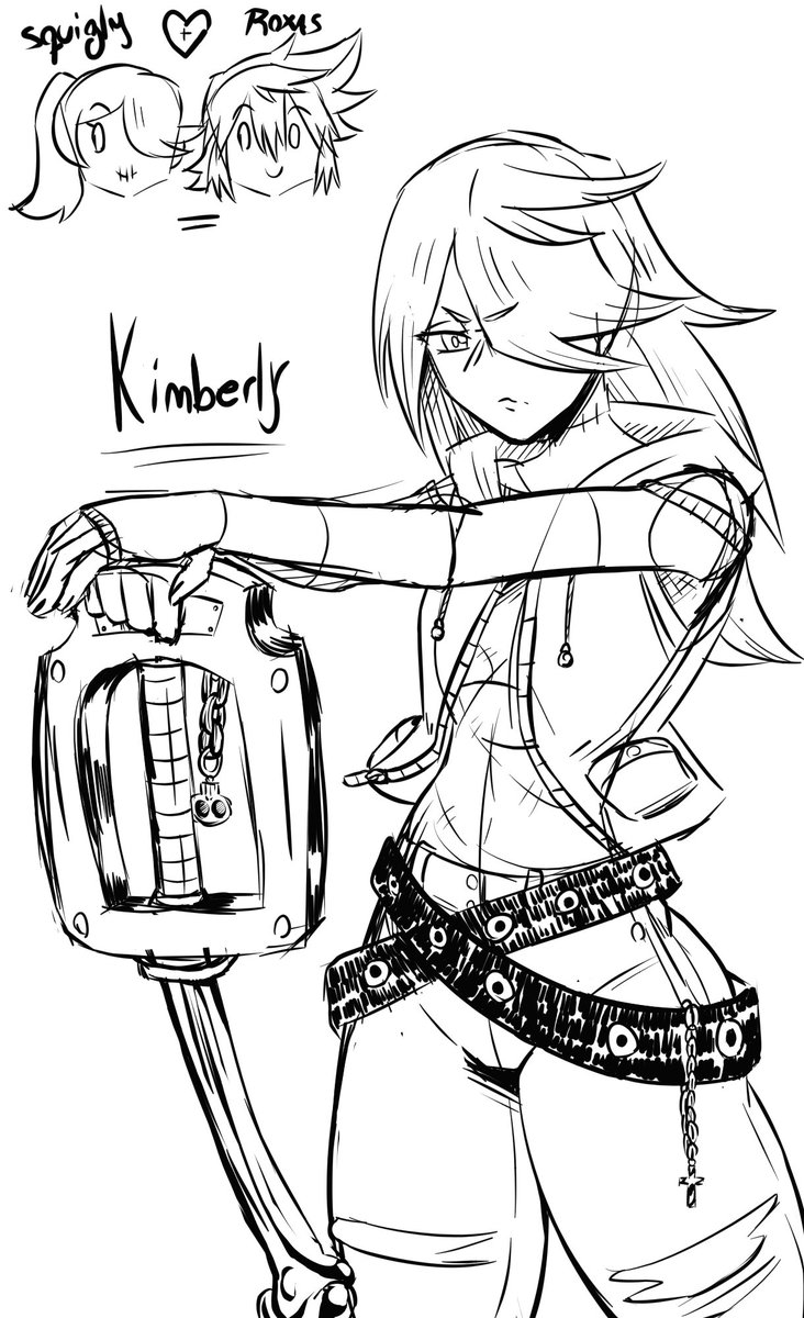 Art05Max's tweet photo. 🦴🗝️Un trabajo de diseño de personaje pa la facu: 

#kh #roxas #Squigly #skullgirls https://t.co/wseOunucgp