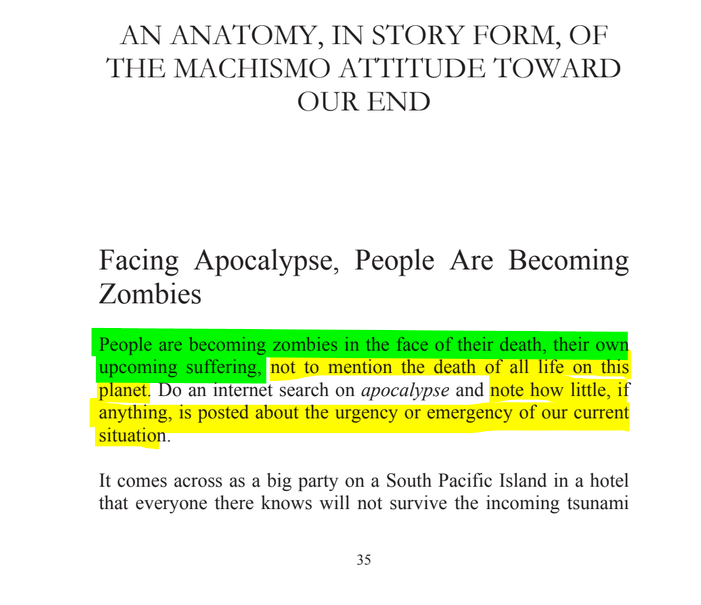 sillymickel's tweet photo. *APOCALYPSE EMERGENCY: Love's Wake-Up Call* (2013) by Michael Adzema. Ch 3, Page 35
🧵Click panel below for Thread, complete book
Or, for paperback: https://t.co/43pj49FQxQ
🧵👇 💡📚💙 #AE 🌡️ #ApocalypseEmergency ☢️ #AECH3 📖3 #TruthWarriors ❕ #psychology ☮️ #Climate 🔥🌍 #Existential😱 #EndTimes ⏰⛔ #RainbowWarriors 🦋 #thanatos 🧟♂️ #eros 🌈 #FBR 🧑🤝🧑 #resist✊