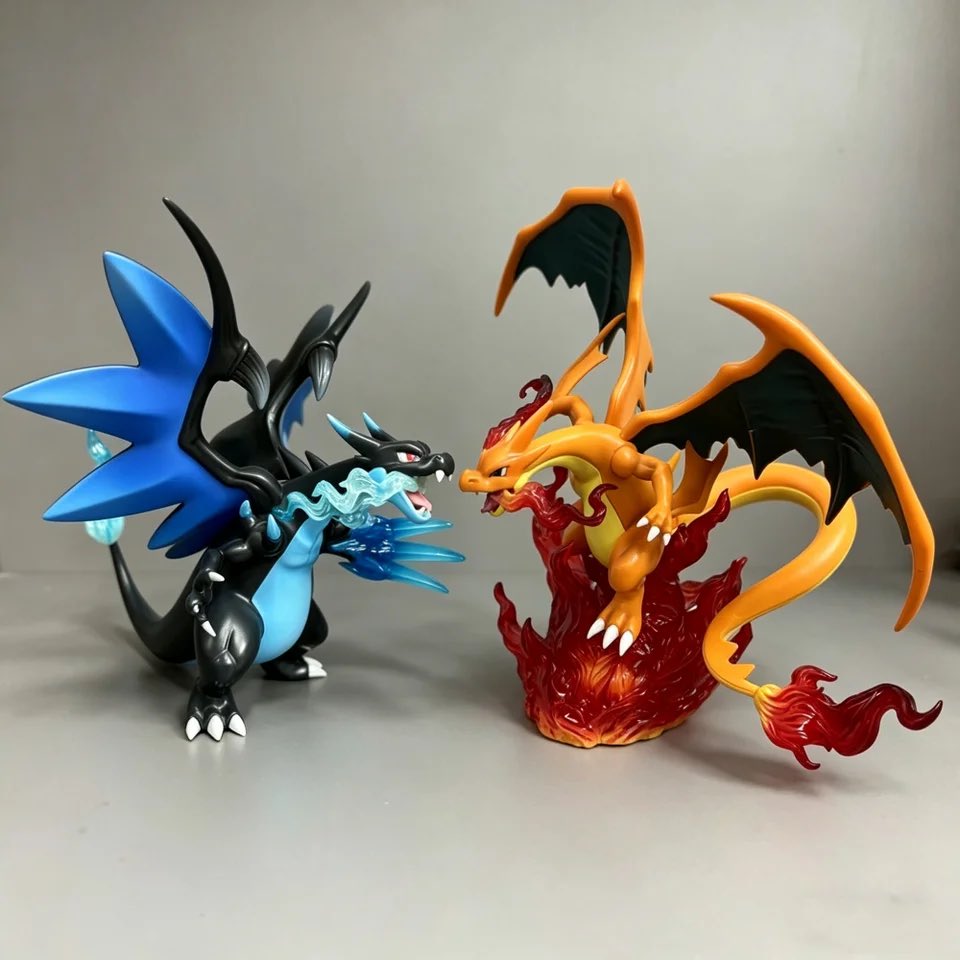 Quailrnv's tweet photo. Mega Charizard X vs. Mega Charizard Y ⚡🔥 Black dragon with blue flames or the sweeping fiery sky predator?

You can only pick ONE to take into battle. Who are you choosing? #Pokemon #Charizard #3DArt #AnimeFigures #PokemonCommunity #Collectibles #MegaCharizard https://t.co/pZr2kYWLT3