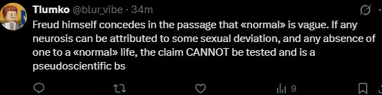 Rotatingcircle's tweet photo. @blur_vibe It's ironic how you seemingly think you are getting away with simultaneously posing as someone with thorough freud knowledge (You do not have this), while also claiming he is "Pseudoscience bullshit", with the typical obnoxious positivism spiel. Don't you have a war to fight? https://t.co/hMWZuOctj9