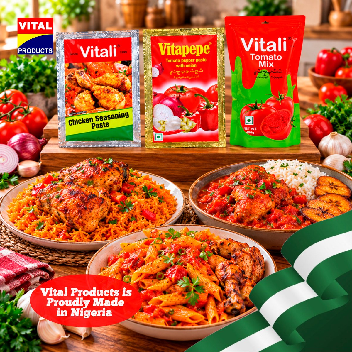 VProductsplc's tweet photo. Happy 66th Independence Day, Nigeria! Vital Products proudly celebrates the rich heritage, strength, and vibrant spirit of our nation. Here’s to nourishing Nigerian homes and cooking up a brighter future together.

#VitalProducts #NigeriaAt66  #ProudlyNigerian https://t.co/0UcYFNwsll