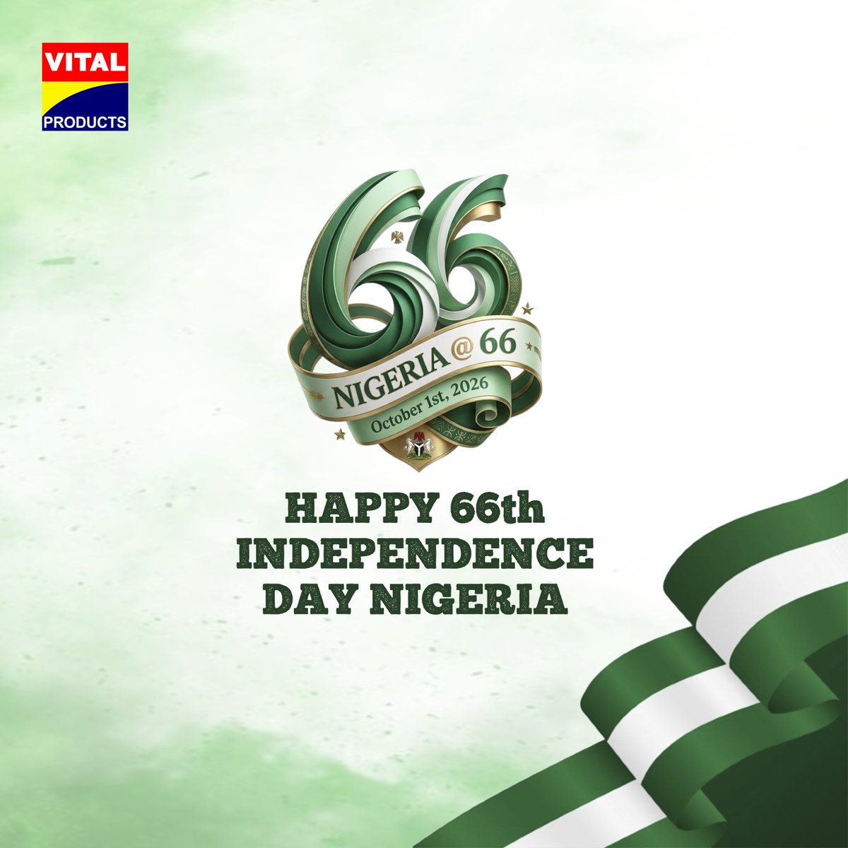 VProductsplc's tweet photo. Happy 66th Independence Day, Nigeria! Vital Products proudly celebrates the rich heritage, strength, and vibrant spirit of our nation. Here’s to nourishing Nigerian homes and cooking up a brighter future together.

#VitalProducts #NigeriaAt66  #ProudlyNigerian https://t.co/0UcYFNwsll