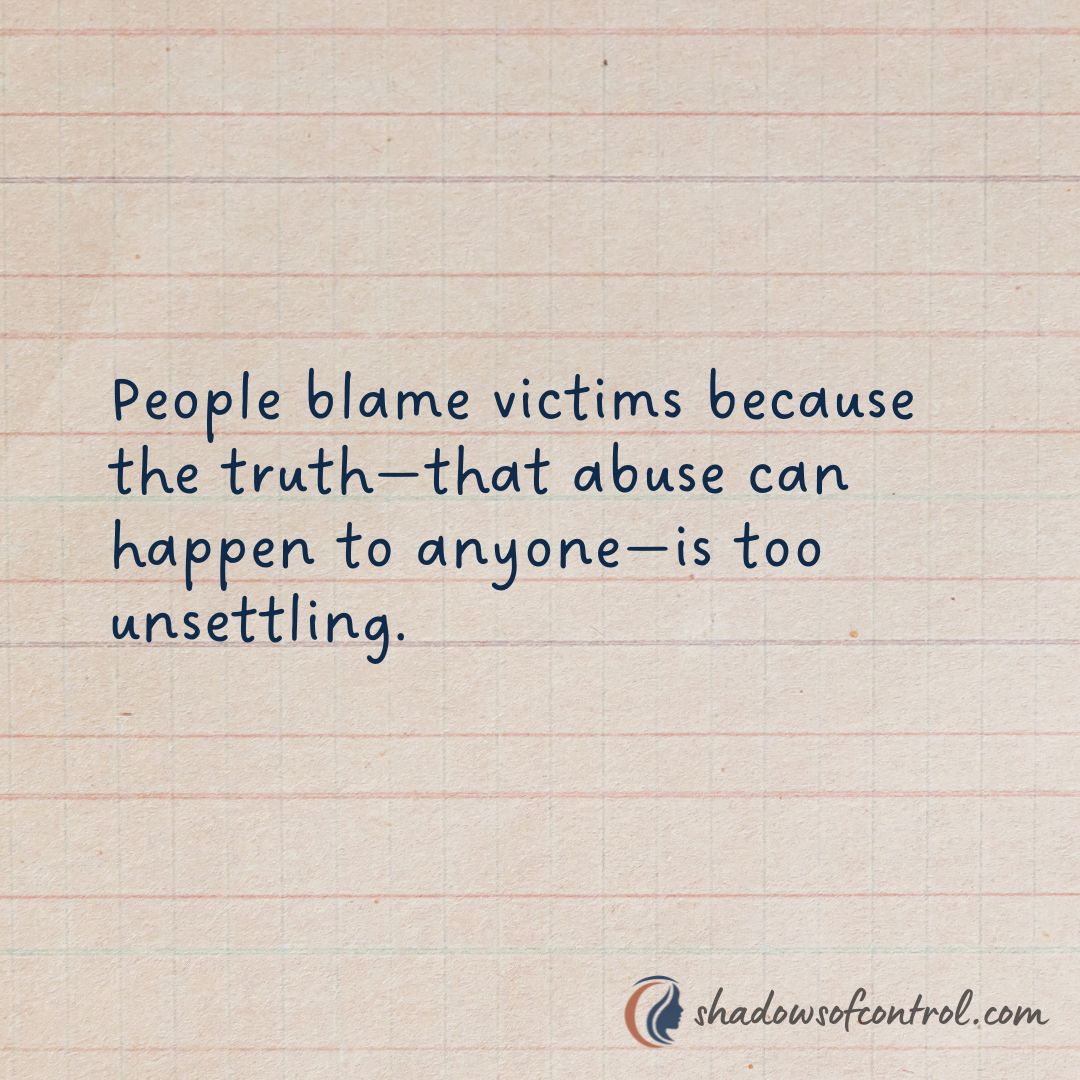 shadows_control's tweet photo. It’s easier to judge the survivor than face how invisible and insidious abuse really is.
#VictimBlaming #DomesticAbuseAwareness https://t.co/zIE8wrdgOx