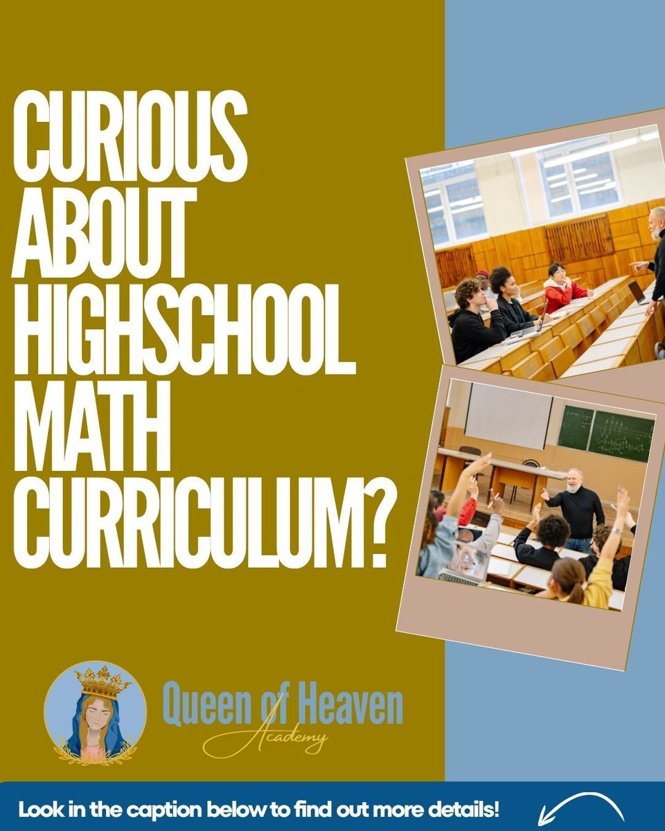 QHAcademy's tweet photo. ➗ Building Strong Math Skills for What Comes Next

At Queen of Heaven Academy, our high school math curriculum takes students from Algebra I and Geometry through Algebra II, Precalculus, and Honors Calculus. 

Learn more about our high school courses at https://t.co/HaZn4uoiK0. https://t.co/0igP9zuYkx